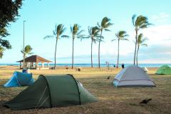 Fotoserie Hawaii Strandcampingplatz